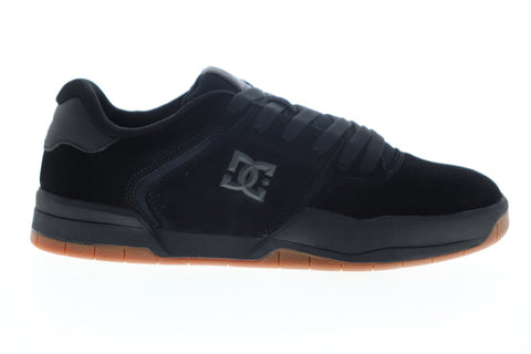 DC Central ADYS100551 Mens Black Suede Lace Up Athletic Skate Shoes