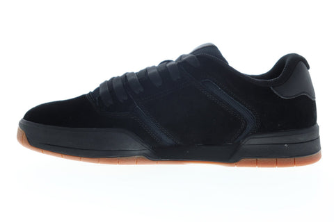 DC Central ADYS100551 Mens Black Suede Lace Up Athletic Skate Shoes