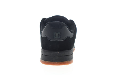 DC Central ADYS100551 Mens Black Suede Lace Up Athletic Skate Shoes