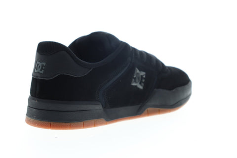 DC Central ADYS100551 Mens Black Suede Lace Up Athletic Skate Shoes