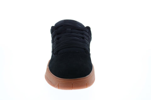 DC Central ADYS100551 Mens Black Suede Skate Inspired Sneakers Shoes