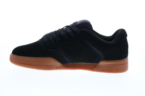 DC Central ADYS100551 Mens Black Suede Skate Inspired Sneakers Shoes