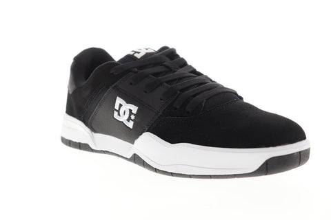 DC Central ADYS100551 Mens Black Suede Lace Up Athletic Skate Shoes