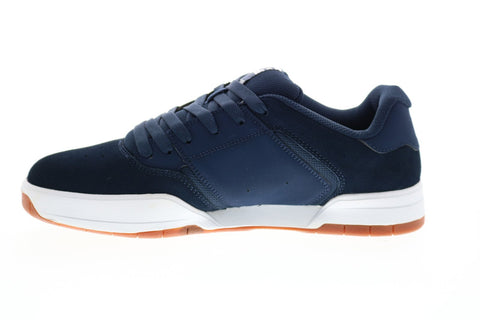 DC Central ADYS100551 Mens Blue Suede Lace Up Skate Inspired Sneakers Shoes