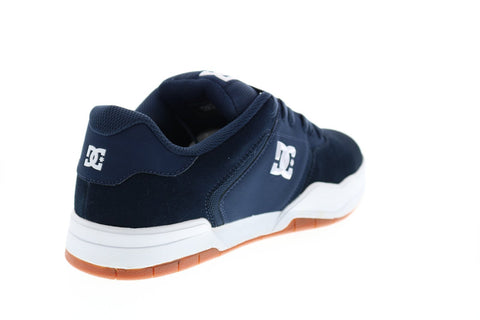 DC Central ADYS100551 Mens Blue Suede Lace Up Skate Inspired Sneakers Shoes