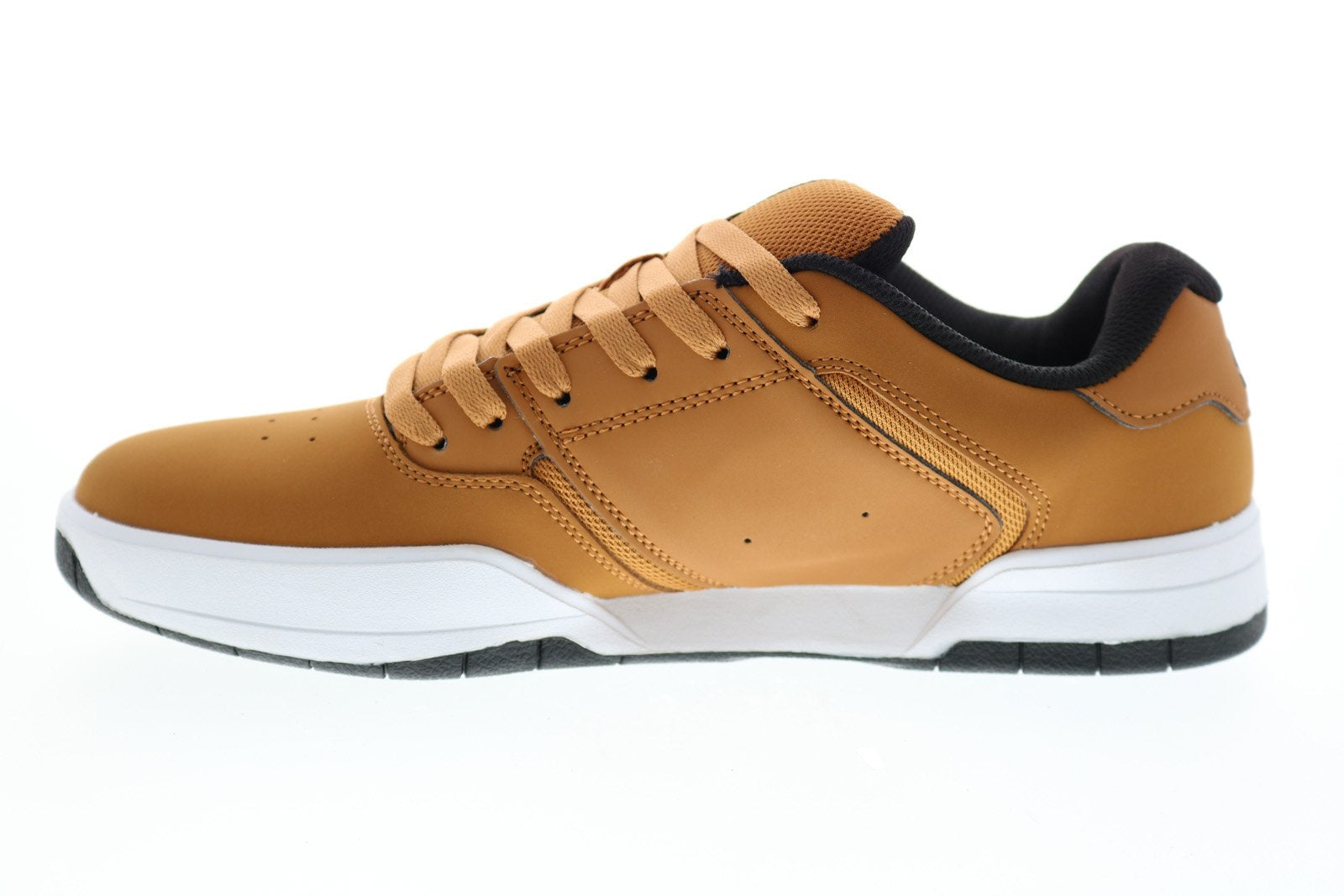 DC Central ADYS100551 Mens Brown Nubuck Lace Up Skate Sneakers