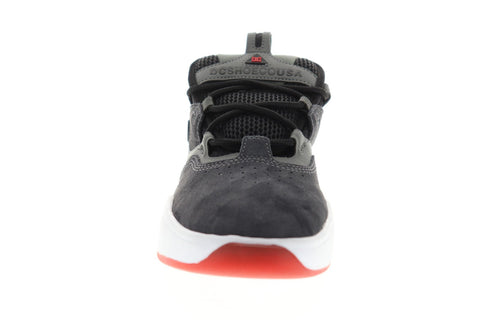 dc kalis le adys100569 mens gray suede lace up athletic skate shoes