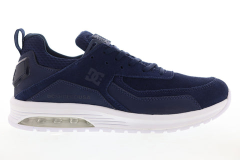 DC Vandium ADYS200069 Mens Blue Suede Low Top Lace Up Athletic Skate Shoes