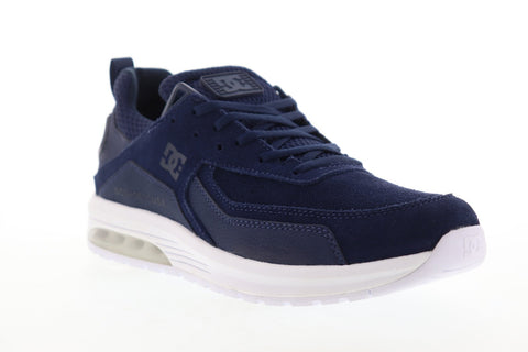 DC Vandium ADYS200069 Mens Blue Suede Low Top Lace Up Athletic Skate Shoes