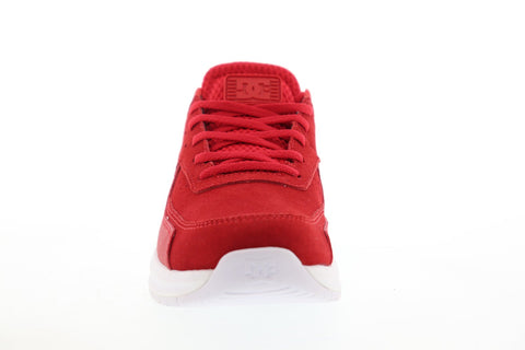 DC Vandium ADYS200069 Mens Red Suede Low Top Lace Up Athletic Skate Shoes
