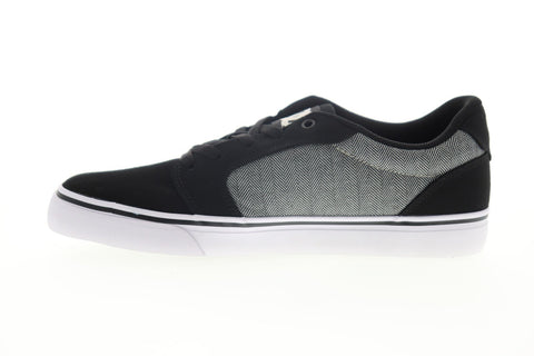 DC Anvil TX SE ADYS300036 Mens Black Canvas Lace Up Athletic Skate Shoes
