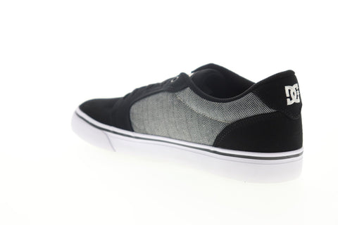 DC Anvil TX SE ADYS300036 Mens Black Canvas Lace Up Athletic Skate Shoes
