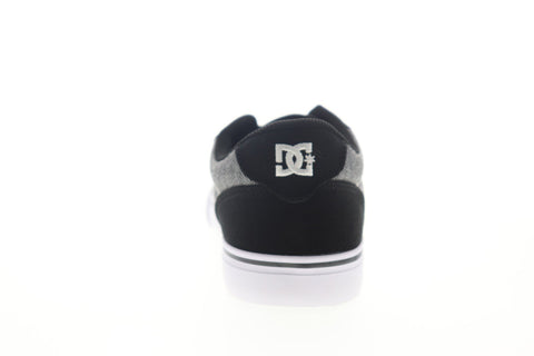 DC Anvil TX SE ADYS300036 Mens Black Canvas Lace Up Athletic Skate Shoes