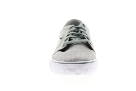 DC Anvil TX M ADYS300036 Mens Gray Canvas Lace Up Athletic Skate Shoes