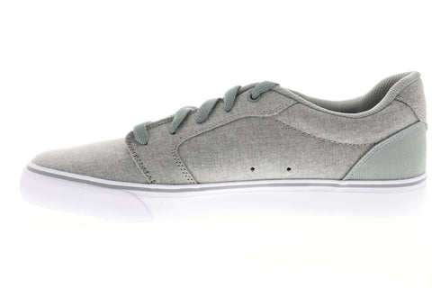 DC Anvil TX M ADYS300036 Mens Gray Canvas Lace Up Athletic Skate Shoes