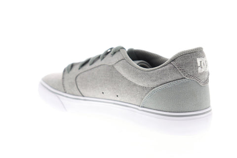 DC Anvil TX M ADYS300036 Mens Gray Canvas Lace Up Athletic Skate Shoes