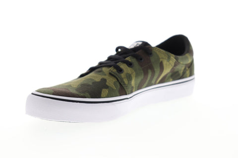 DC Trase TX SE ADYS300123 Mens Green Canvas Lace Up Athletic Skate Shoes