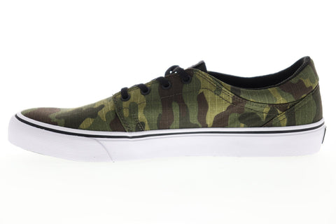 DC Trase TX SE ADYS300123 Mens Green Canvas Lace Up Athletic Skate Shoes