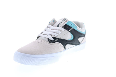 DC Kalis Vulc ADYS300569 Mens Grey Suede Skate Inspired Sneakers Shoes