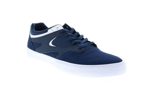 DC Kalis Vulc S ADYS300576 Mens Blue Suede Skate Inspired Sneakers Shoes
