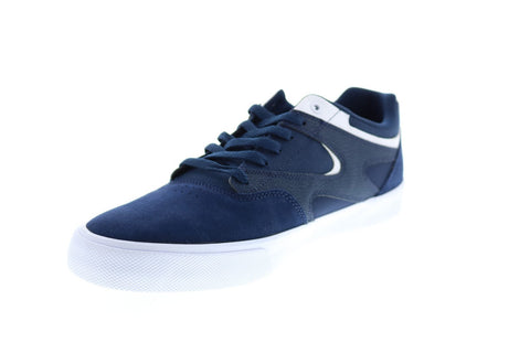 DC Kalis Vulc S ADYS300576 Mens Blue Suede Skate Inspired Sneakers Shoes
