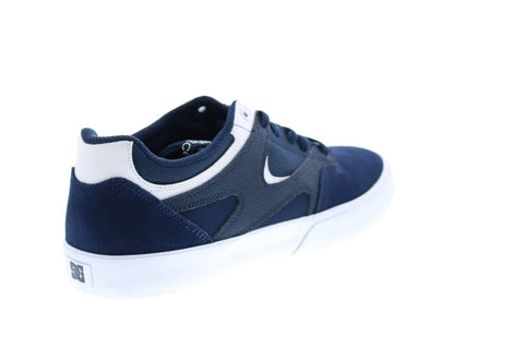 DC Kalis Vulc S ADYS300576 Mens Blue Suede Skate Inspired Sneakers Shoes