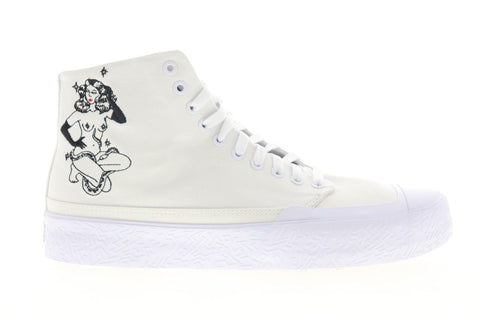 DC T-Funk HI Tati ADYS300577 Mens White Canvas Lace Up Athletic Skate Shoes
