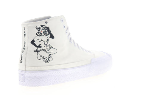 DC T-Funk HI Tati ADYS300577 Mens White Canvas Lace Up Athletic Skate Shoes
