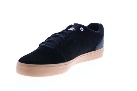 DC Hyde ADYS300580 Mens Black Suede Lace Up Skate Inspired Sneakers Shoes