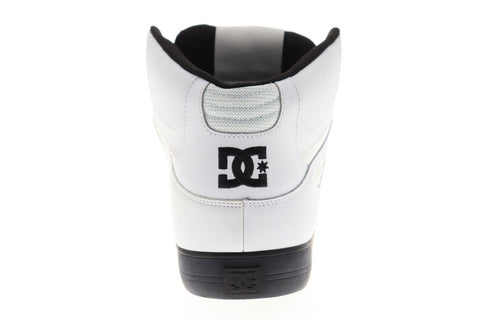 DC Pure High Top WC ADYS400043 Mens White Suede & Canvas Athletic Skate Shoes