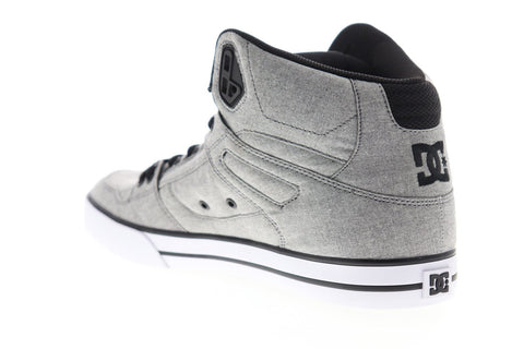 DC Pure High Top WC TX SE ADYS400046 Mens Gray Canvas Athletic Skate Shoes