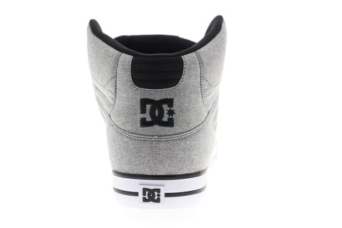 DC Pure High Top WC TX SE ADYS400046 Mens Gray Canvas Athletic Skate Shoes
