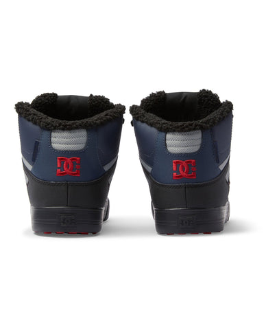 DC Pure High-Top Wc Winter Mens Blue Nubuck Skate Inspired Sneakers Shoes