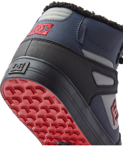 DC Pure High-Top Wc Winter Mens Blue Nubuck Skate Inspired Sneakers Shoes