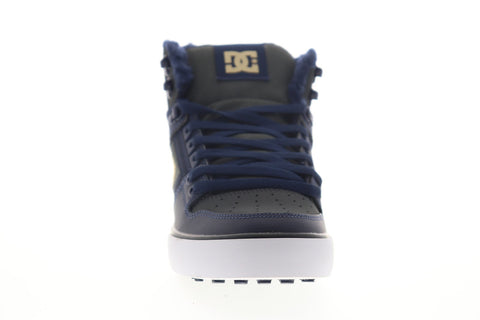 DC Pure High Top WC Winter ADYS400047 Mens Gray Canvas Athletic Skate Shoes
