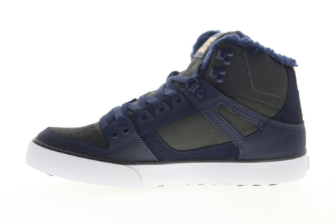 DC Pure High Top WC Winter ADYS400047 Mens Gray Canvas Athletic Skate Shoes