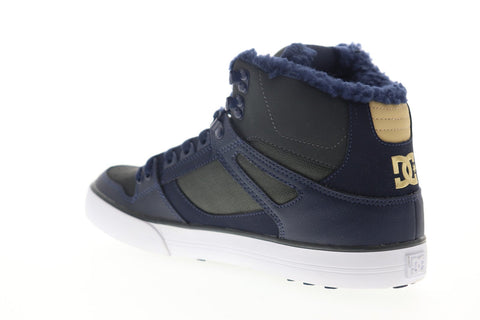 DC Pure High Top WC Winter ADYS400047 Mens Gray Canvas Athletic Skate Shoes