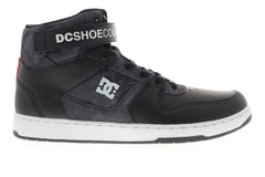 dc pensford se adys400053 mens black leather lace up athletic skate shoes