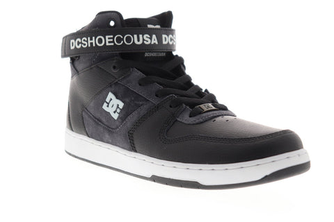 dc pensford se adys400053 mens black leather lace up athletic skate shoes