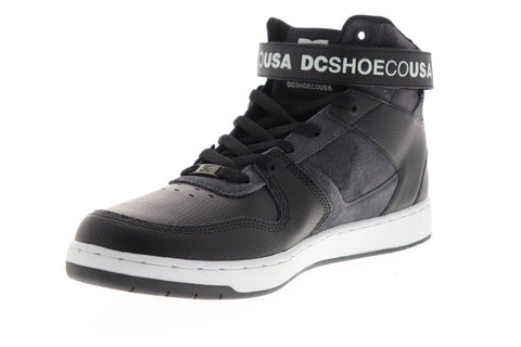 dc pensford se adys400053 mens black leather lace up athletic skate shoes