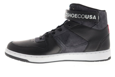 dc pensford se adys400053 mens black leather lace up athletic skate shoes
