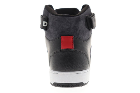 dc pensford se adys400053 mens black leather lace up athletic skate shoes