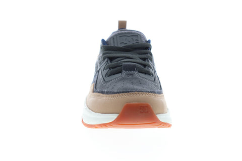 DC E.Tribeka SE ADYS700142 Mens Gray Leather Lace Up Athletic Skate Shoes