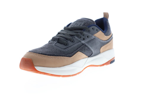 DC E.Tribeka SE ADYS700142 Mens Gray Leather Lace Up Athletic Skate Shoes