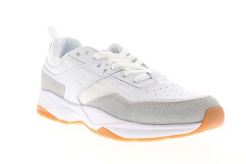 DC E.Tribeka SE ADYS700142 Mens White Leather Lace Up Athletic Skate Shoes