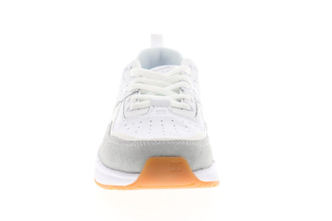 DC E.Tribeka SE ADYS700142 Mens White Leather Lace Up Athletic Skate Shoes