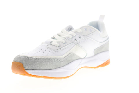 DC E.Tribeka SE ADYS700142 Mens White Leather Lace Up Athletic Skate Shoes