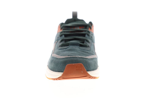 DC E.Tribeka LE ADYS700146 Mens Blue Suede Leather Lace Up Athletic Skate Shoes