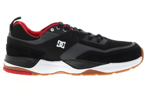 DC E Tribeka ADYS700173 Mens Black Nubuck Athletic Lace Up Skate Shoes