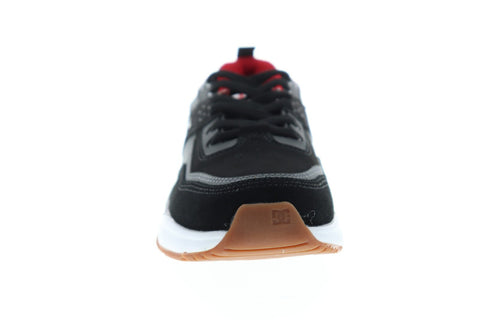 DC E Tribeka ADYS700173 Mens Black Nubuck Athletic Lace Up Skate Shoes